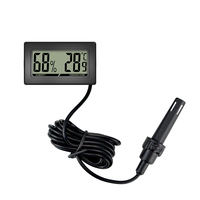 TPM-30s meteran kelembaban suhu basah kering luar ruangan Sensor eksternal higrometer Digital ABS kotak hewan peliharaan dapat disesuaikan OEM mobil bahasa Inggris