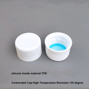 28MM <b>Cap</b> Vented Thread Design PP <b>Plastic</b> <b>Cap</b> TPE Silicone Inside for Carbonated Drinks - Product Image 6