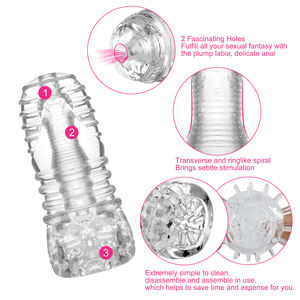 Männlicher Mastur bator Sex Adult Toys Tasche Pussy Stroker Handjob Eichel Trainings werkzeug Penis Trainer Massage gerät Open-Ended Sleeve Toy - Product Image 4