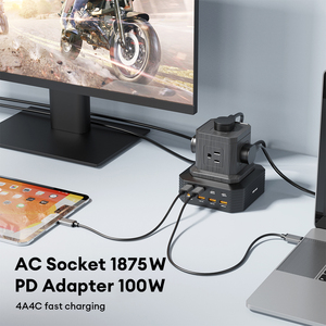 Nouvelles tendances 100W Power Strip Tower Supply of U.<span class=keywords><strong>S</strong></span>. Regulatory Outlet AC Household Power Sockets Desktop Type C + USB Strips Plug - Product Image 2