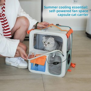 Mochila LOVEPET para Gatos con Tecnología IA, de Tela Oxford, con Cierre, Ventilador, Múltiples Bolsillos y Asa de Transporte, para Uso en Exteriores - Product Image 4
