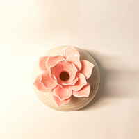 HC Maßgefertigtes Grenzüberschreitendes Porzellan-Blumen-Räucherstäbchenhalter-Set Handgeformt Umweltfreundlich Handgemacht Aromatherapie-Rose für Haus und Garten