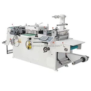 Automatic Rotary Adhesive Paper Label Flat Bed Roll To Roll Die Cutter Cutting Machine