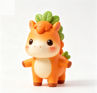 Figurine de dessin animé mignonne en forme de carotte ou de cheval en PVC ABS injecté, jouet de collection en boîte mystère, usine OEM