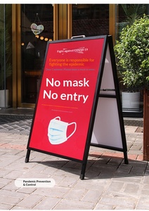 Expositor de Carteles para Exteriores, Vertical, de Doble Cara, Metálico, con Base, Reemplazable, Modelo para Promoción y Reclutamiento - Product Image 2