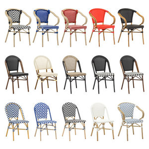 Garden <strong>Furniture</strong> Outdoor White Rattan <strong>Bamboo</strong> Dining Chair Outdoor Table and Chair Cafe Set - Product Image 3