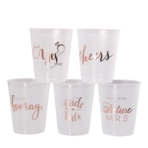 Gobelets empilables en or Rose <span class=keywords><strong>de</strong></span> 12oz/14oz/16oz, gobelets en plastique givré pour fêtes, stade PP - Product Image 3