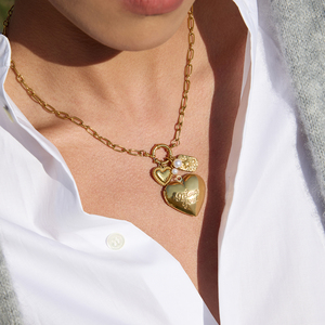 Collier à breloques J&D Sentimental pour femme, plaqué or 18 carats, en acier inoxydable, <span class=keywords><strong>avec</strong></span> médaillon photo, perles coquillages et pendentifs célestes - Product Image 6