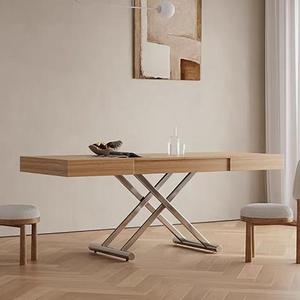 Stile nordico europeo allungabile regolare tavolo da pranzo alto moderno semplice colore legno appartamento Multi-funzionale tavolo da <span class=keywords><strong>cucina</strong></span> - Product Image 2