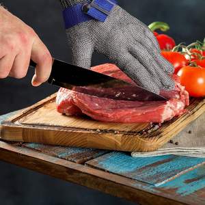 Gants en acier inoxydable anti-coupure <span class=keywords><strong>de</strong></span> niveau 9, maille <span class=keywords><strong>de</strong></span> <span class=keywords><strong>protection</strong></span> anti-coupure, certifiés EN388/ANSI, doublure antidérapante <span class=keywords><strong>pour</strong></span> <span class=keywords><strong>boucher</strong></span> - Product Image 5