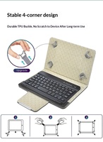 Étui de protection universel pour tablette ELGZ avec clavier magnétique intégré et design détachable pour tablettes de 7/8/10 pouces