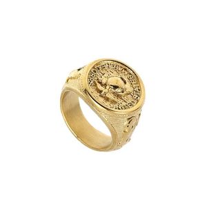 Anello di aquila acciaio titanio oro corpo marino anello uomo Unisex Hip Hop festa Punk Eagle anelli per gli uomini - Product Image 5