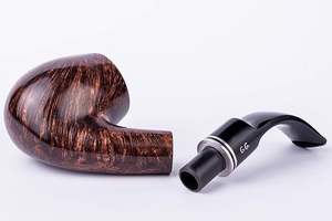 ท่อสูบบุหรี่ยาสูบไม้แกะสลักมือรากหนามเหมาะกับตัวกรองขนาด9มม. - Product Image 2