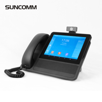 Téléphone IP VoIP intelligent sans fil avec écran vidéo Android SUNCOMM SC09 8 pouces pour bureau, hôpital, personnes âgées, malvoyantes, Wi-Fi, SIP