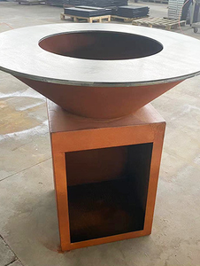 Brasero de Acero Corten para Barbacoa, Brasero Resistente para Exteriores en Oferta, Parrilla para Leña Resistente a <span class=keywords><strong>la</strong></span> Intemperie para Jardín, Personalizable - Product Image 3