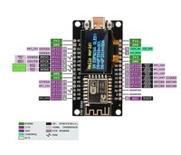 NodeMCU ESP8266 Placa de Desarrollo con Pantalla OLED de 0.96 Pulgadas CH340G ESP-12F Módulo WiFi USB Tipo-C para Arduino Micropy