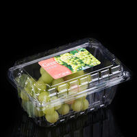 Scatola in Plastica Trasparente di Alta Qualità per Frutta, Confezione per Negozio di Frutta, Scatola Blu per Fragole