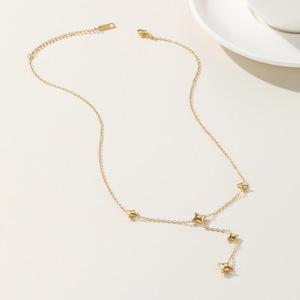2023 charme parisien or en acier inoxydable collier mode étoile gland étanche bijoux accessoires pour femmes - Product Image 2