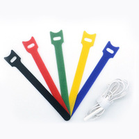 Ruban magique en nylon réutilisable polyvalent de 15 cm, largeur de 12 mm, attaches de câble réglables avec divers éléments de fixation, utilisation répétée, ruban détachable