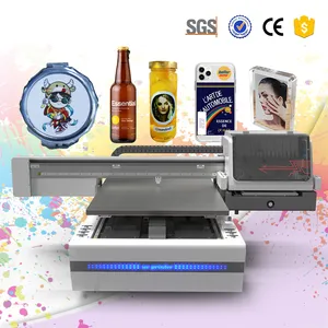 Nueva impresora UV de cama plana de gran formato A1 de escritorio A3 A4 A2 Tarjeta de inyección de tinta digital Impresión de botellas en acrílico y LED Precio Funda para teléfono