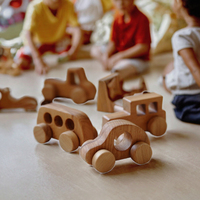 Jouets éducatifs en bois gravé vintage - Jouets de voiture miniatures écologiques personnalisés pour enfants pour la fête des mères