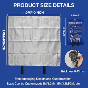 Couverture ignifuge en fibre de verre enduite de silicone à épaisseur personnalisée, résistante aux hautes températures - Product Image 3