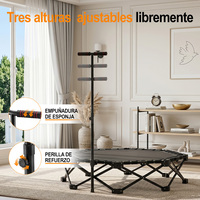Trampolín Plegable Octagonal de Acero Negro, Capacidad de Carga de 150 kg, Duradero y Portátil, en Stock en España
