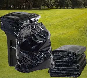 Sacs de déchets noirs robustes, doublures de poubelle épaisses et solides, sac poubelle, sac plastique à ordures