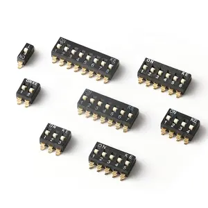 Switch Piano Type Dip Switch Smd 1-8 Position 2.54mm Black SMD DIP Dial Switch