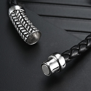Nouveau bracelet noir personnalisé en fonte rétro, bracelet tissé fait à la main, usine sans intermédiaires pour gagner la différence de prix - Product Image 3