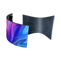 Panneau d'affichage LED flexible P1.86, module souple d'intérieur, taux de rafraîchissement élevé 3840Hz, mur vidéo incurvé, compatible SDK, pour ascenseurs et magasins de détail