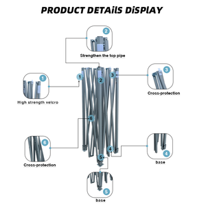 <span class=keywords><strong>Tenda</strong></span> da esposizione pesante portatile <span class=keywords><strong>viola</strong></span> 3x3m pieghevole per affari con stampa Logo personalizzata - Product Image 2