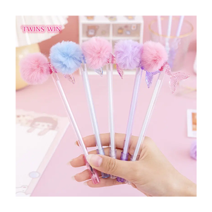 Enfants étudiants mignon Cartoon Flutty peluche Gel stylo boule stylo queue de poisson sirène Gel stylo 2655 - Product Image 1