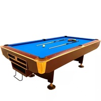 Mesa de Billar de Madera Maciza de Estilo Americano con Sistema de Retorno Automático de Bolas, de 8 y 9 Pies, Directo de Fábrica, Económica