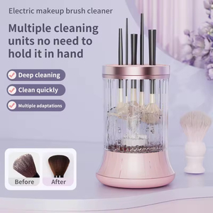 <span class=keywords><strong>Limpiador</strong></span> de <span class=keywords><strong>brochas</strong></span> de maquillaje eléctrico de 7000 rpm/min con limpieza automática de esponja y secador Rosa AS + PC + Material TPE - Product Image 5