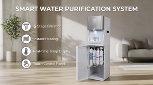 Distributeur d'eau chaude et froide autonome OEM avec purificateur, facile à utiliser, prêt à l'emploi à domicile – Obtenez de l'eau chaude, froide et tiède. Profitez de Inst - Product Image 2