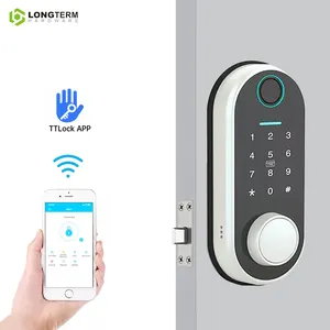 Deadbolt Smart Front Door Lock Digital Security WiFi Door Lock Biometric Fingerprint Smart Door Lock with Ttlock Alexa Card Key