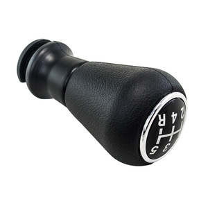 Poyracing – pommeau de levier de vitesse manuel à 5 vitesses, en cuir noir, pour Peugeot 206 207 208 307 308 408 508 301 - Product Image 2
