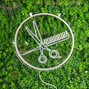 Professional LED Hair Salon Neon Sign - Custom Barber Shop Advertising Signage for Business Storefront Light - Product Image 1