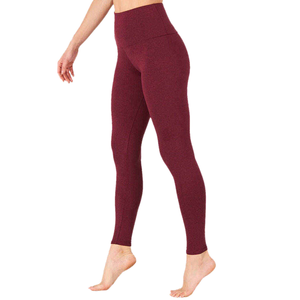 Leggings de compression unis pour femmes, taille haute très élastique, 100% Nylon, effet froncé aux fesses, jambes évasées, pour la course et le fitness, vente en gros - Product Image 1