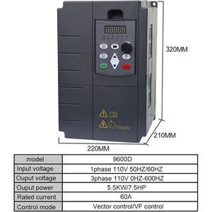 Variador de Frecuencia TDIOZABKX 0.4-7.5kw 110V Monofásico, Inversor de Motor VFD para Control de Velocidad - Product Image 5