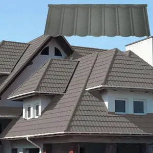 건축 루핑 재료 뉴질랜드 기술 경량 절연 다채로운 석재 코팅 금속 지붕 타일