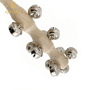 Chuyên Nghiệp Orff Bộ Gõ Cụ Tay Cầm Bằng Gỗ 13 Chuông Rattle Stick Jingle Chuông Shaker Cho Trẻ Em Âm Nhạc Giáo Dục - Product Image 4