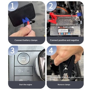 Compresseur d'air portable pour voiture, gonfleur électrique, démarreur de voiture, alimentation de secours <span class=keywords><strong>3</strong></span>-en-1, booster d'allumage Modèle P2 Simple - Product Image 4