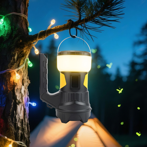 Lampe de travail portable rechargeable par USB avec modes RGB et lumière chaude, guirlande lumineuse multifonctionnelle, lanterne de camping avec batterie externe - Product Image 2