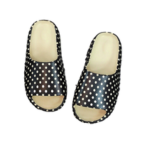 Sandales plates confortables de haute qualité pour femmes, imprimées à pois, pour l'intérieur et l'extérieur, type babouches