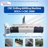 Máquina de Fresado y Perforación de Aluminio CNC de 3 Ejes con Motor PLC para Perforación de Orificios de Cerraduras de Ventanas de UPVC