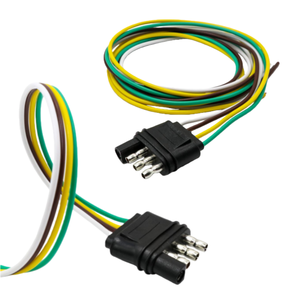 موصل مسطح رباعي الاتجاهات ذكر وأنثى لتمديد الأسلاك في المقطورات، كابل تمديد 18AWG - Product Image 1