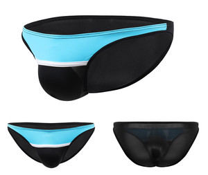 2019 hommes sous-vêtements respirants U convexe mince glace soie taille basse Hit couleur tricoté tissu confortable GAY hommes sous-vêtements - Product Image 6