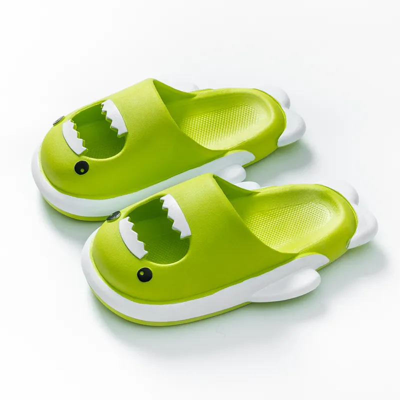 Children's cartoon shark slippers candy color children's fun wear-resistant slippers